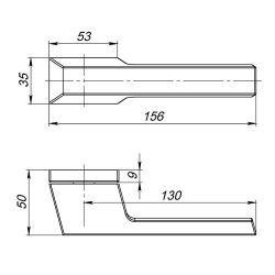 Ручка раздельная ARMADILLO BRICK UCS SN-3 мат.никель /41135/