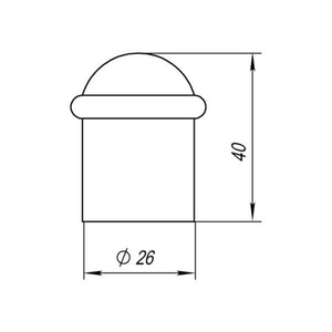 Упор дверной PUNTO DS PF-40 SN-3 мат.никель /34737/