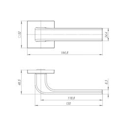 Ручка раздельная AJAX FLEX JS SN-3 мат.никель /48237/