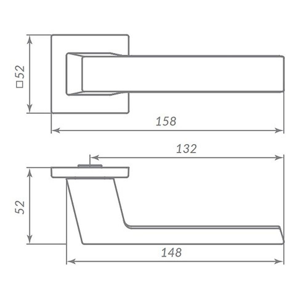 Ручка раздельная PUNTO DIPLOMAT ARC.Q52 SN-3 мат.никель /57091/