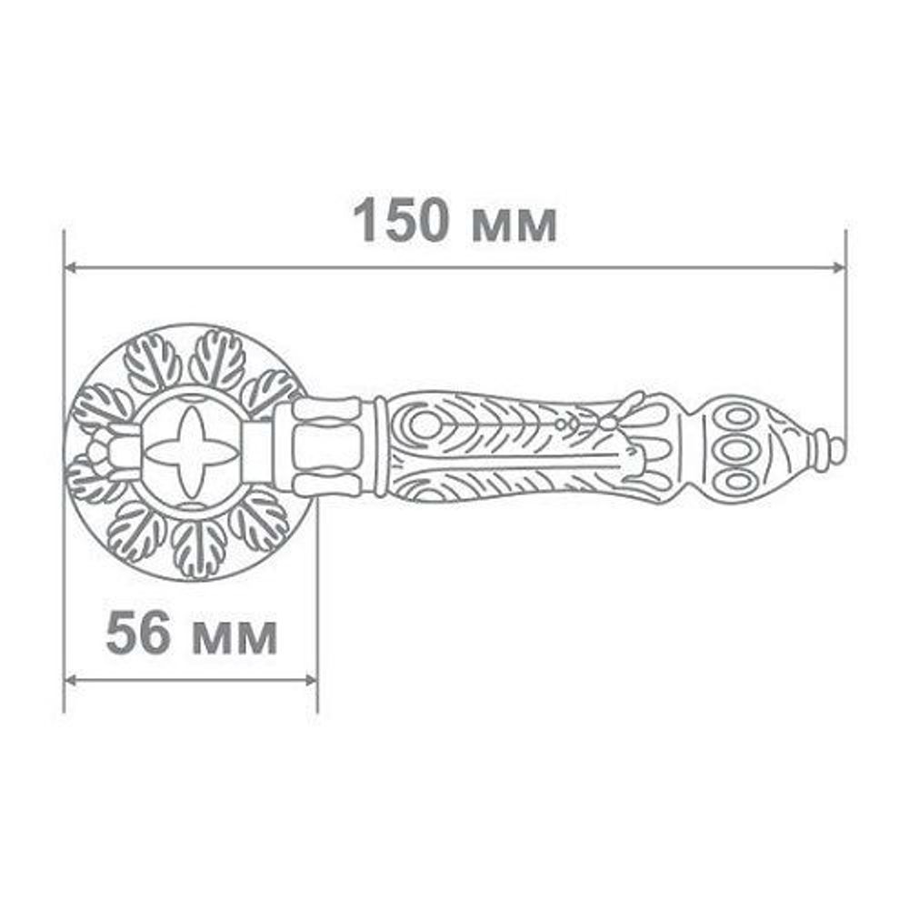 Ручка Медио M5638-23 DIRTY BRASS старая бронза