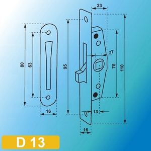 Оконный механизм MSM D13 CP хром