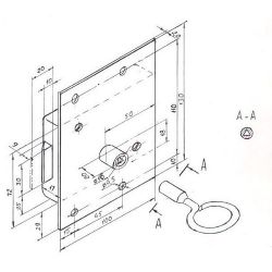 Замок форточный ЗФ-2