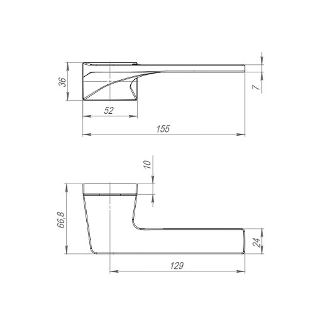 Ручка раздельная PUNTO GERMES QSL CP-8 хром /46581/
