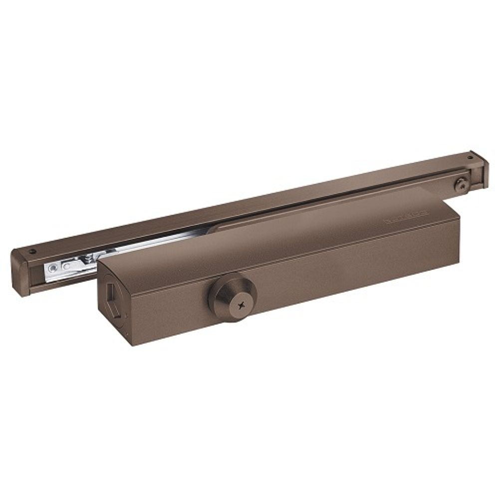 Доводчик дверной NOTEDO DC-045-155 SL+HO+DA+BC со скольз.тягой коричневый