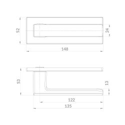 Ручка раздельная PUNTO MEGA XL EST.Q52 SSG-39 сатин.золото /60403/