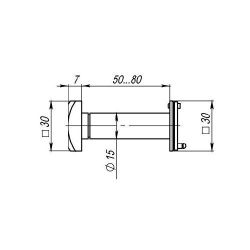 Глазок дверной VETTORE DV 204 square 50-90 CP хром