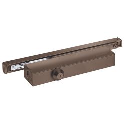 Доводчик дверной NOTEDO DC-045-155 SL+HO+DA+BC со скольз.тягой коричневый