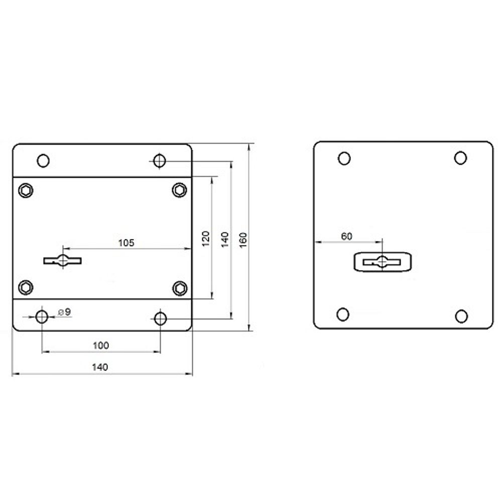 Замок накладной ГЮРАЛ ЗГС-95 правый