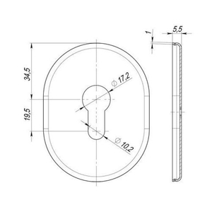 Декоративная накладка FUARO ESC 473 SN мат.никель /27931/ (1 шт)