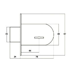 Замок врезной VETTORE 700