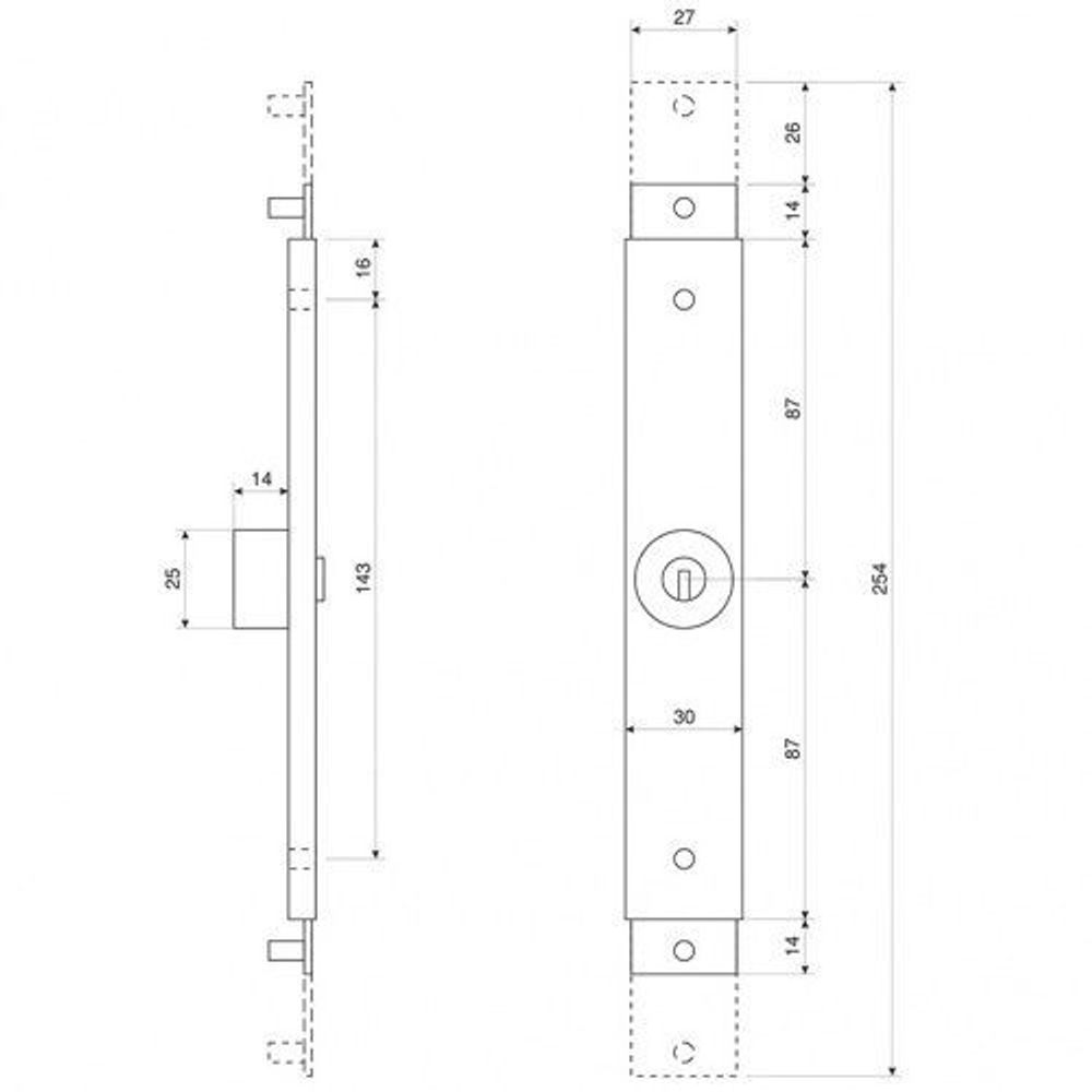 Замок для роллет APECS RSL-30x120
