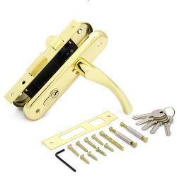 Замок врезной с ручками PALLADIUM ЗВ-AL 1613 GP золото