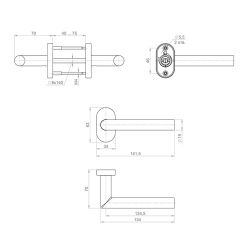 Ручка раздельная FUARO DSS-0204P/19 (нержавейка 201) /60353/