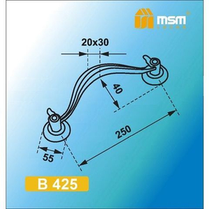 Ручка-скоба MSM B425 MBR мат.коричневый