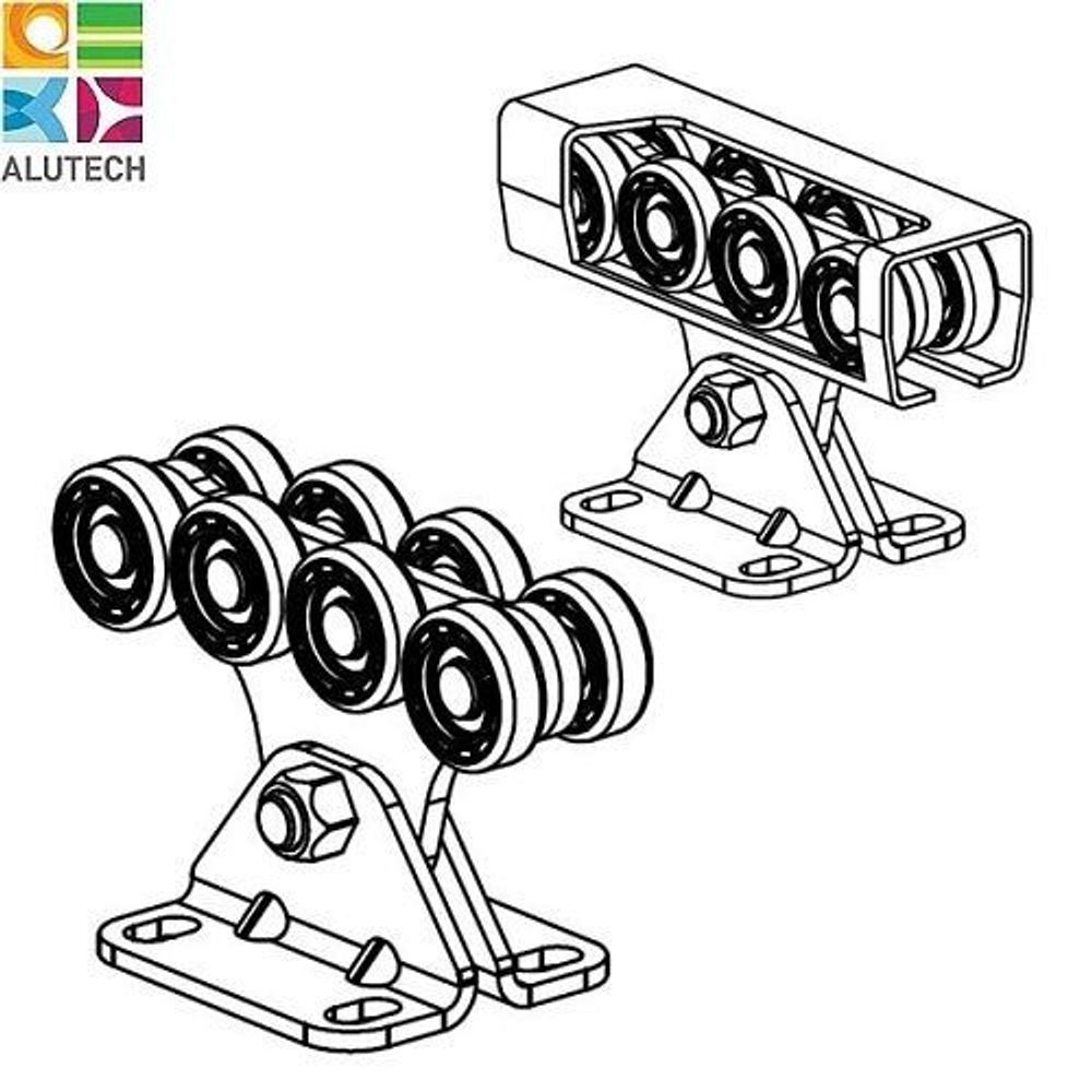 Опора роликовая (полимерные ролики). Для ворот до 300 кг. Light SGN.01.140