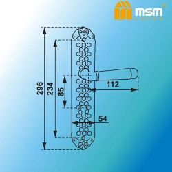 Ручки на планке MSM 371L AB бронза