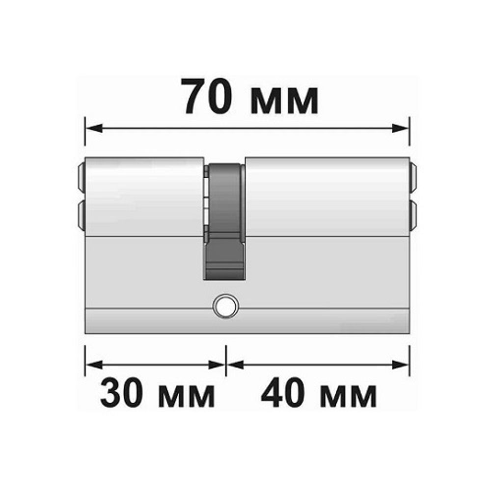 Цилиндровый механизм APECS SM-70 (30/40) G золото