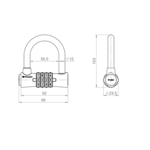 Замок навесной FUARO PL-WEATHER-CODE всепогодный перекодировочный /62299/