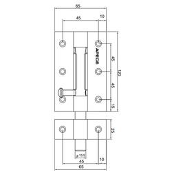 Шпингалет дверной APECS DB-02-120 CR хром