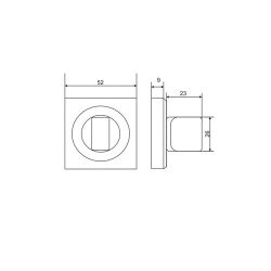 Ручка поворотная BASARA BK 0605 MBP черный матовый