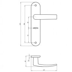 Ручки на планке BORDER 70073 РФ61-002 ( к ЗВ9-6, ЗВ9-8)