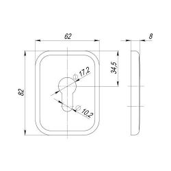 Декоративная накладка ARMADILLO ET-DEC SQ AB-77 бронза /35607/