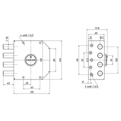 Замок накладной СЕНАТ ЗНС-2 5кл.