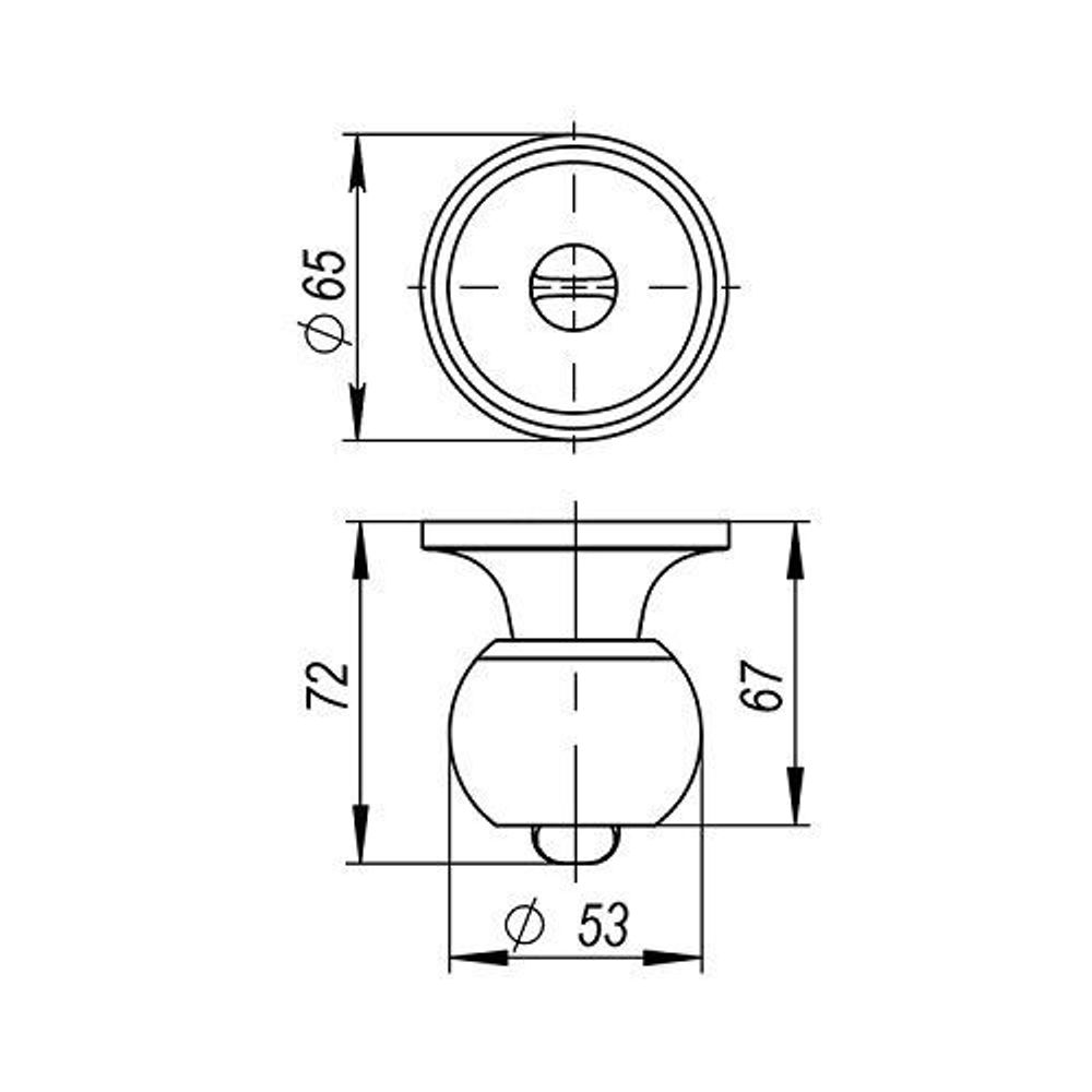 Ручка защелка AJAX 6082 PB-B (фик.) золото /39531/