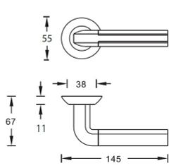 Ручка дверная ARCHIE S010 96ACF