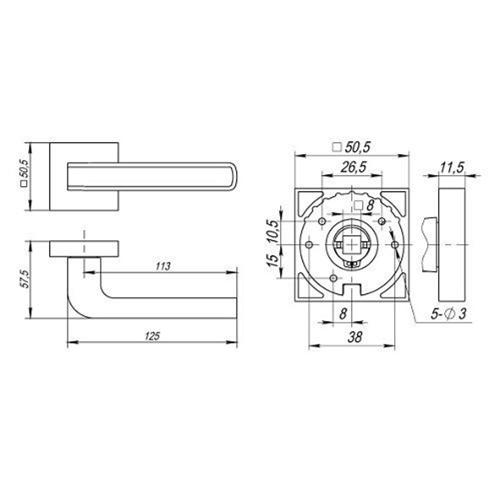 Ручка раздельная FUARO NEO DM CP/WH-19 хром/белый /33167/