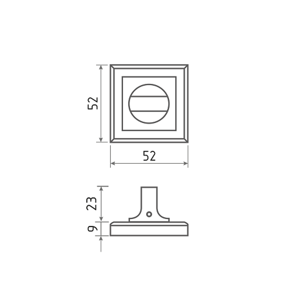 Накладка под фиксатор НФ-К (мат.хром)
