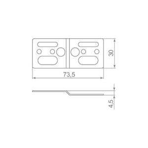 Монтажная пластина ARMADILLO SWD.Scope 75/30/5 /60655/