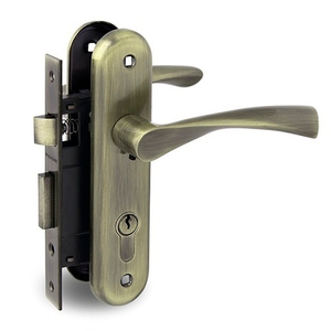 Замок врезной с ручками PALLADIUM ЗВ-AL 1613 AB бронза