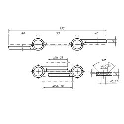 Петля МЕТРО DA 120 Бронза (1 шт)