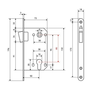 Замок врезной АЛЛЮР АРТ 5300-MU SN мат.никель