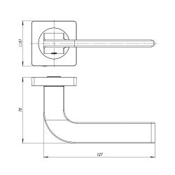 Ручка раздельная AJAX SPLINE JK CP-8 хром /44343/