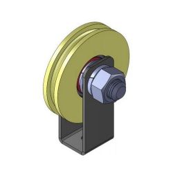 Ролик капролон d-60 бельевой со скобой