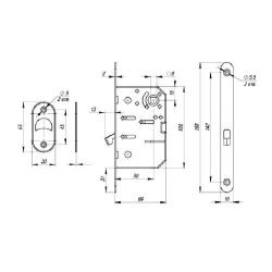 Набор для раздвижных дверей ARMADILLO SH011 URB GOLD-24 золото 24К /35777/