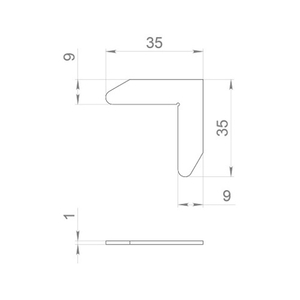 Крепежны уголок ARMADILLO для короба SWD.Scope 35/35/1 (2шт) /61789/