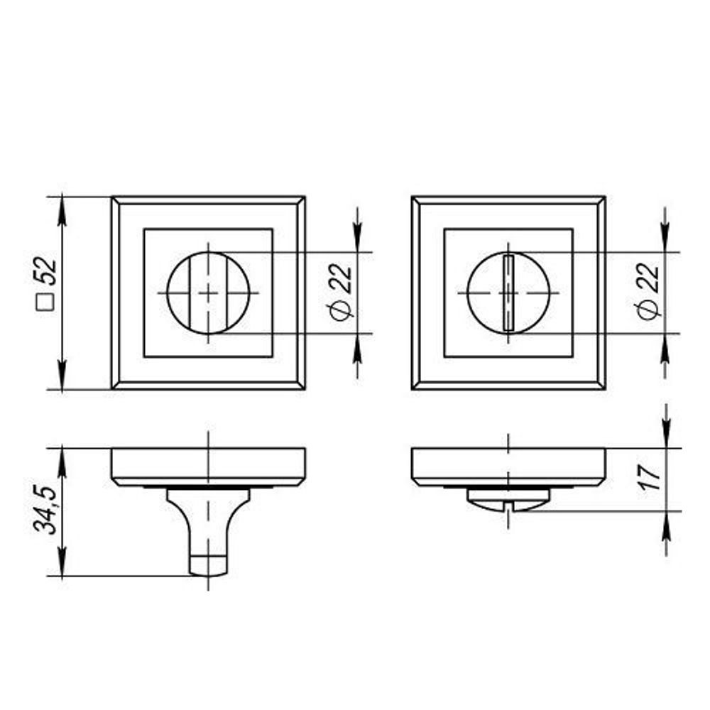 Ручка поворотная PUNTO BK6 QL GR/CP-23 графит/хром /36997/