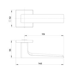 Ручка раздельная AJAX BOND JS BL-24 черный /60051/