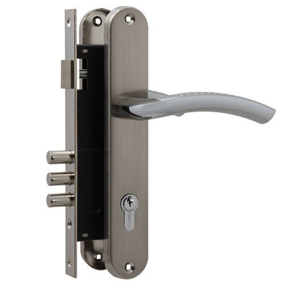 Замок врезной FUARO SET F9013 SN/CP мат.никель/хром /27075/