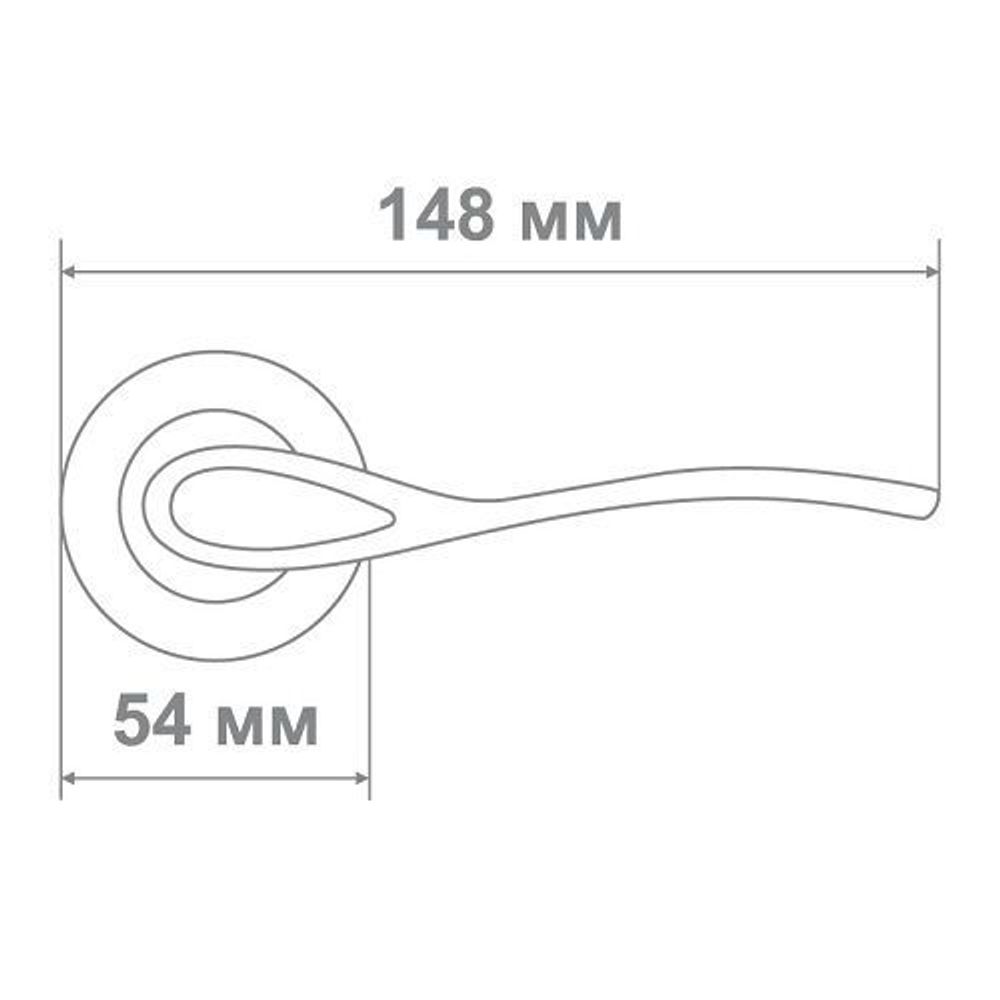 Ручка Медио 55-284 CPW белый/хром