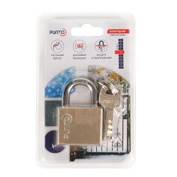 Замок навесной PUNTO PK-1540 SN-3 мат.никель 3 кл. /58993/