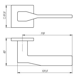 Ручка раздельная ARMADILLO GRAND USS BL-26 черный /39559/