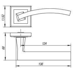 Ручка раздельная PUNTO NAVY QL CF-17 кофе /33161/