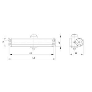 Доводчик дверной AJAX TDR-100 hold open AL 50-100кг (алюминий) /48701/
