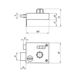 Замок накладной Балтика-2/Ригель