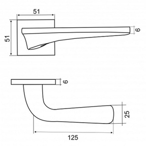 Ручка раздельная ABRISS R21.177 SSG сатин. золото
